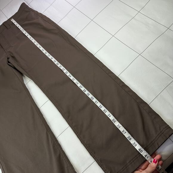 Prana Pants Mens 40x30 Slim Fit Brown Brion Nylon Blend Hiking Outdoor Gorpcore - Picture 10 of 11